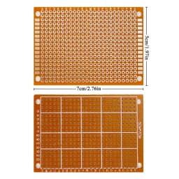 10PCS 5x7CM 5*7CM PCB Breadboard Protoboard Single-Sided Universal Printed Circuit Boards 1.2MM Thick DIY Set Yellow