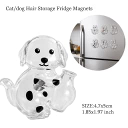 Transparent Dog Hair Storage Container Adorable Pet Keepsake Capsule Pendant With Key Ring for Pet Lovers DIY Memorial Keychain