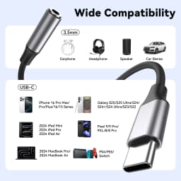Type C to 3.5mm Jack Earphone Adapter USB-C 3 5mm Audio Cable Converter For IPhone 15 15 Pro MAX Samsung Galaxy Huawei Xiaomi
