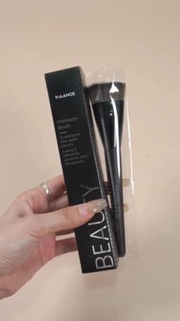 MAANGE Single Flat Round Tube Flat Head Foundation Brush With Box Powder Blush Concealer Makeup Brush Skin-friendly Makeup Tool