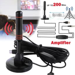 HD Digital TV Antenna Indoor Amplified DAB Antenna 200 Miles Ultra HDTV With Amplifier VHF/UHF Quick Response Outdoor Aerial Set