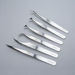 VETUS Original New MTS Series Silver Tweezers for Eyelash Extensions Stainless Steel Hyper Fine Tip Anti Static ESD Tweezers
