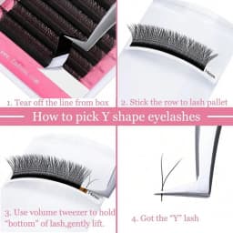 FADVAN YY Shape 6-15mm Lashes 2D 0.07/0.05mm Faux Mink C/D Curl Natural Soft Brazilian Premade Volume Fan Eyelashes Extension