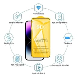 9D Screen Protectors Tempered Glass for iPhone 17 18 Pro Max 16 16e 15 14 13 12 11 Protective Glass for iPhone X XR XS 7 8 Plus