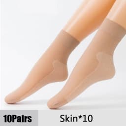 10 Pairs Women Socks Soft Socks Woman Summer Ultrathin Breathable Sock Casual Lightweight Female Transparent Boat Socks