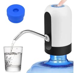 1pcWhite/Black Water Bottle Pump USB Charging Auto Switch Drinking Dispenser Charging One Click Auto Switch Drink Pump Dispenser