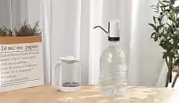 1pcWhite/Black Water Bottle Pump USB Charging Auto Switch Drinking Dispenser Charging One Click Auto Switch Drink Pump Dispenser