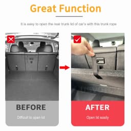 For Tesla Model Y Rear Trunk Rope DrawString Open Tail Box Cover Handle Pull Strap Car Organizer Accessories Mat Protection Pad