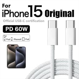 Original PD 60W Fast Charger 6A USB C to Type C Cable For iPhone 18 17 16 15 Pro MAX Quick Charging For Samsung S26 Xiaomi Cable
