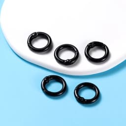 5Pcs/Lot 21 Colors Metal O Ring Spring Clasp Openable Round Carabiner Keychain Clips Hook Dog Chain DIY Jewelry Buckle Connector