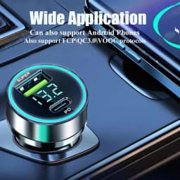 2 Port Super Fast USB Car Charger For iPhone 14 Pro Max 13 12 11 Samsung S23 S22 120W Quick Charging Adapter