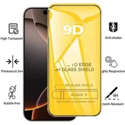 1-5PCS 9D Full Cover Tempered Glass For iPhone 17 16 15 11 12 13 14 18 Pro Max 16E Screen Protector For iPhone 13 Mini XR XS Max