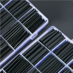 Black Heat Shrink Tube Kit Thermoresistant Tubing Shrink Wire Wrapping Electrical Connection Cable Insulation Sleeves Protecter