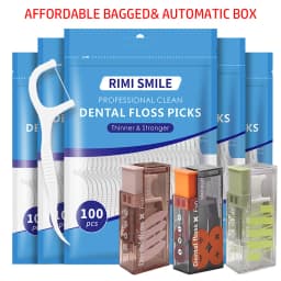 (Affordable) 50/100/300 PCS-RIMI Smile Floss - Comes with Automatic Floss Box - Convenient to Carry When Going Out