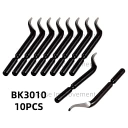 Deburring Tool Set with 11pcs High Speed Steel Swivel Blades Burr Removal Tool for Metal Resin PVC Pipes Copper Plastic Aluminum