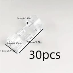 Clear Plastic Cable Clips - Transparent Wire Organizers for Wall & Desk Cable Management, Adhesive Cord Holders
