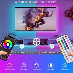 Led Strip Lights Music Sync Led Lights Room with APP Control, Flexible Ribbon Tape Lights for Home Party Decor TV Backlight