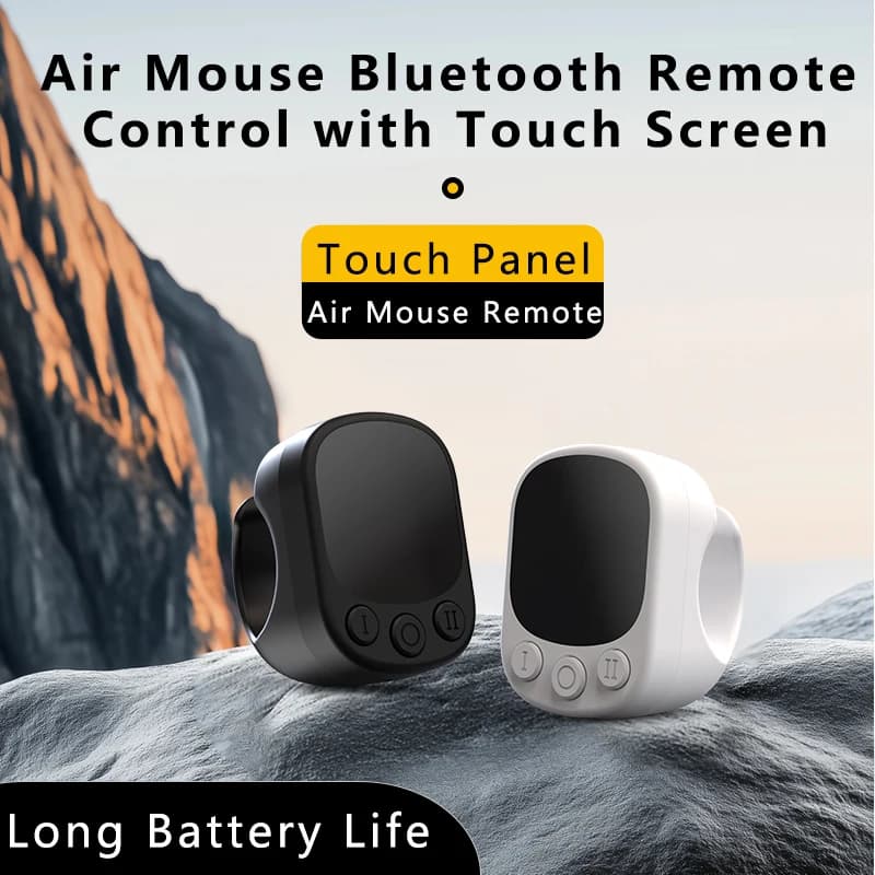 Mouse Ring Remote Control with Touchpad,Smart Automatic Screen Clicker Device,Continuous Clicker,Scrolling Ring Remote Control S