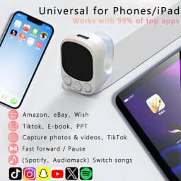 Mouse Ring Remote Control with Touchpad,Smart Automatic Screen Clicker Device,Continuous Clicker,Scrolling Ring Remote Control S