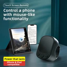 Mouse Ring Remote Control with Touchpad,Smart Automatic Screen Clicker Device,Continuous Clicker,Scrolling Ring Remote Control S