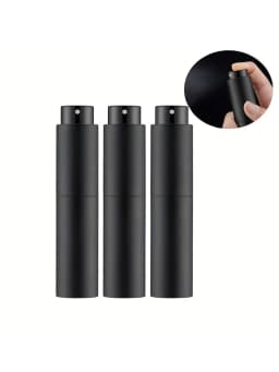 10ml Travel Perfume Sprayer, Refillable Cologne Container, Empty Dispenser Spray Bottle for Mini Sprayer Size (Black)