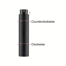 10ml Travel Perfume Sprayer, Refillable Cologne Container, Empty Dispenser Spray Bottle for Mini Sprayer Size (Black)