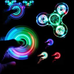 Luminous LED Light Fidget Spinner Hand Top Spinners Glow in Dark Light EDC Fidget Spinner Finger Stress Relief Toys
