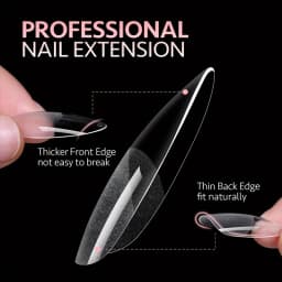 120Pcs Full Cover Press On Nail Tips Stiletto Almond Square Coffin French False Fake Soak Off Gel Nail Extension Tips Capsule