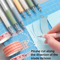 1+4PCS/5PCS Pen Knife Mini Pressing Engraving Pen Ins Mini Account Sticker Art Knife Paper Art Knife Pen Cutting Paper Knife