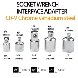1/4" 3/8" 1/2" Ratchet Wrench Adapter Chrome Vanadium Sleeve Drive Socket Converter Wrench Transform Joint
