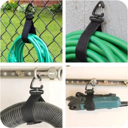 Cord Organizer Holder with Rotate Buckle Wire Manager Power Cord Management Nylon Heavy Cord Storage Straps for Cables Hoses