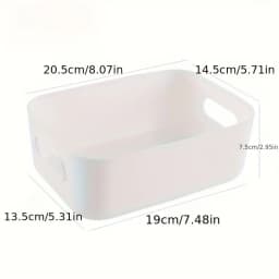 5pcs Stackable Storage Box Set,Rectangular Plastic Organizer Containers,Durable, Reusable,for Kitchen,Bathroom,Dorm Essentials