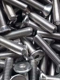 M2 M2.5 M3 M4 M5 M6 M8 M10 304 Stainless Steel Hex Socket Screw Countersunk Flat Bolts DIN7991 Motorcycle Metal Fasterner Screws