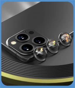 Original Titanium Color Camera Protector For iPhone 16 Pro Max 15 14 13 12 Mini Pro Max Metal Ring Tempered Glass Lens Cover Cap