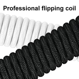 Coiled Keyboard Cable Type C To USB-A Mechanical Keyboard Cable Detachable Metal Aviator Double Sleeved Wire For Gaming Keyboard