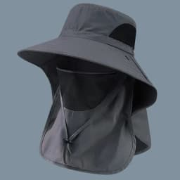 Summer Sun Hats UV Protection Outdoor Hunting Fishing Cap For Men Women Hiking Camping Visor Bucket Hat Neck Flap Fisherman Hat