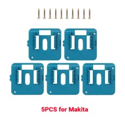 5PCS Battery Holder for Makita 18V Li-ion Battery Tools Machine Holder Storage Rack Wall Mount for BL1860 BL1850(No Battery)