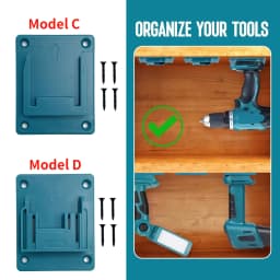 5PCS Battery Holder for Makita 18V Li-ion Battery Tools Machine Holder Storage Rack Wall Mount for BL1860 BL1850(No Battery)