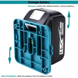 5PCS Battery Holder for Makita 18V Li-ion Battery Tools Machine Holder Storage Rack Wall Mount for BL1860 BL1850(No Battery)