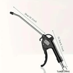 Air Blow Gun, High Flow Air Blower Gun for Compressor with Angled Bent Nozzle, Three Colors to Choose from, Short Style