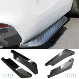 Car Front Rear Bumper Strip Lip Spoiler Diffuser Splitter Scratch Protector Carbon Fiber Winglets Side Skirt Extension Universal