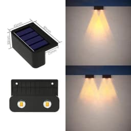1/2/4PCS Solar Wall Lights Outdoor Waterproof Garden Step Lighting for Yard Fence Stair Pathway Decoration Outside Solar Lights