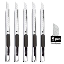 1/5/10Pcs Utility Knife Stainless Steel Paper Cut Box Cutter Tools Kit Non-Slip Blades Unboxing Knife Handicraft Carving Tools