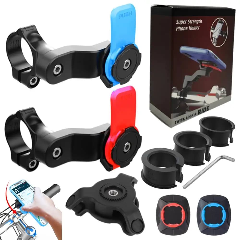 Motorcycle Bike Phone Holder Phone Bracket Vibration Damper Bike Handlebar Navigation Support for 4.7-7.2'' Phone