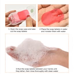 Portable Hand Soap Sheets for Travel | Dissolving Cleanser Wipes | Alcohol-Free | On-the-Go 50 Sheets/Box