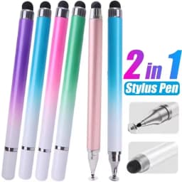 2 in 1 Universal Stylus Pen For Tablet Mobile Android IOS Phone iPad Accessories Drawing Tablet Pens Capacitive Screen Touch Pen