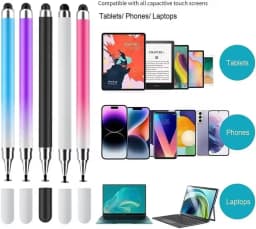 2 in 1 Universal Stylus Pen For Tablet Mobile Android IOS Phone iPad Accessories Drawing Tablet Pens Capacitive Screen Touch Pen