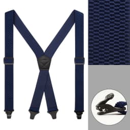 Heavy Duty Suspenders for Men Work Biker Outdoor 3.8cm Wide X-Back with 4 Snap Hook Adjustable Elastic Trouser Braces Strap Belt