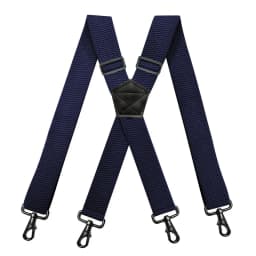 Heavy Duty Suspenders for Men Work Biker Outdoor 3.8cm Wide X-Back with 4 Snap Hook Adjustable Elastic Trouser Braces Strap Belt