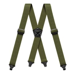 Heavy Duty Suspenders for Men Work Biker Outdoor 3.8cm Wide X-Back with 4 Snap Hook Adjustable Elastic Trouser Braces Strap Belt